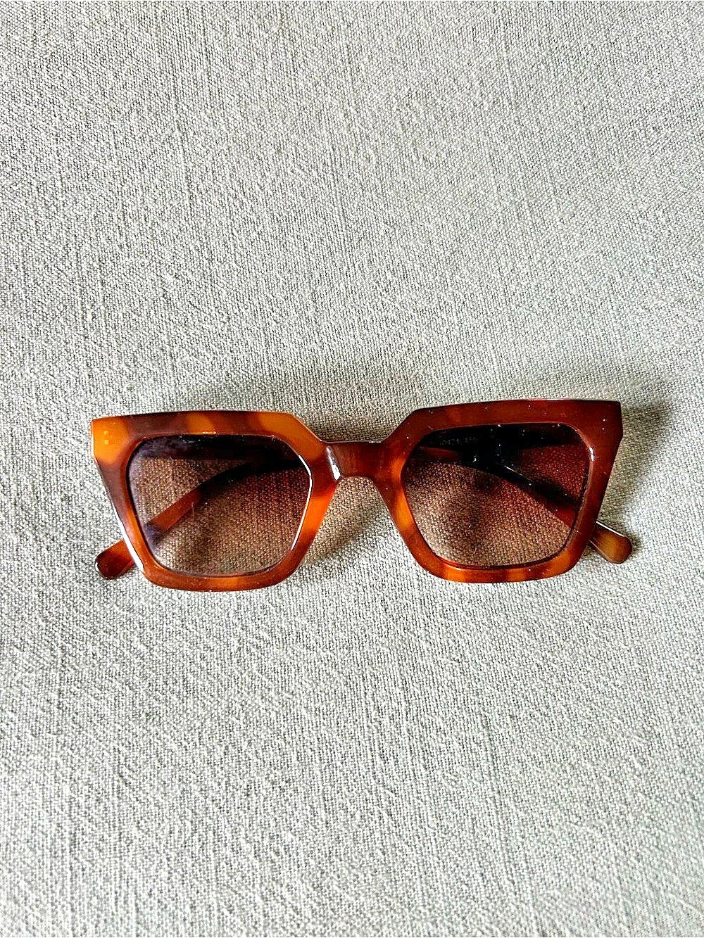 Brown Square-Frame Sunglasses Like New
